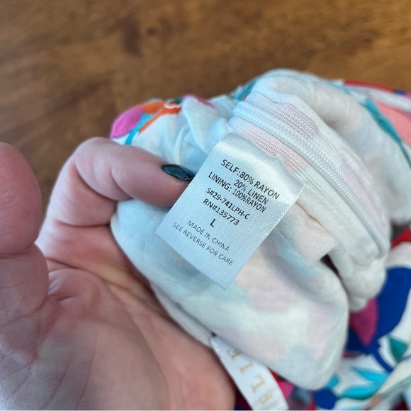 Karlie floral wrap tie skort women’s size large blue red pink - Picture 3 of 9